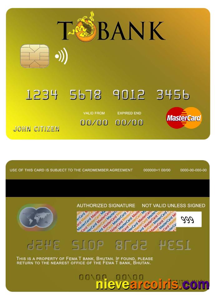 Bhutan T bank mastercard